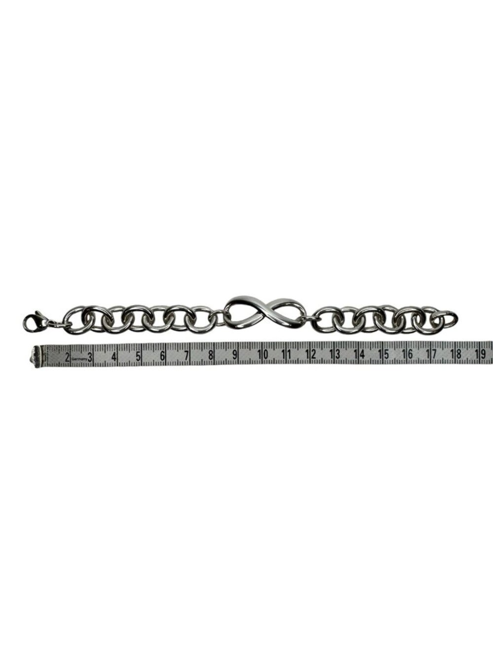 Tiffany & Co. Sterling Silver Infinity Chunky Chain Link Bracelet 925 Italy 7” - Picture 6 of 6